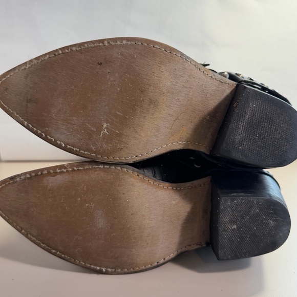 Vintage Code West Biker Style Cowboy Boots Black Women Size 9 - Picture 6 of 8